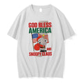 Officials Peanuts God Bless America And Snoopy Claus White Premium T Shirt