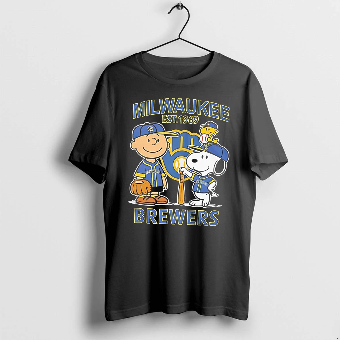 Officials Peanuts X Milwaukee Brewers Baseball Est 1969 Tee Premium T Shirt