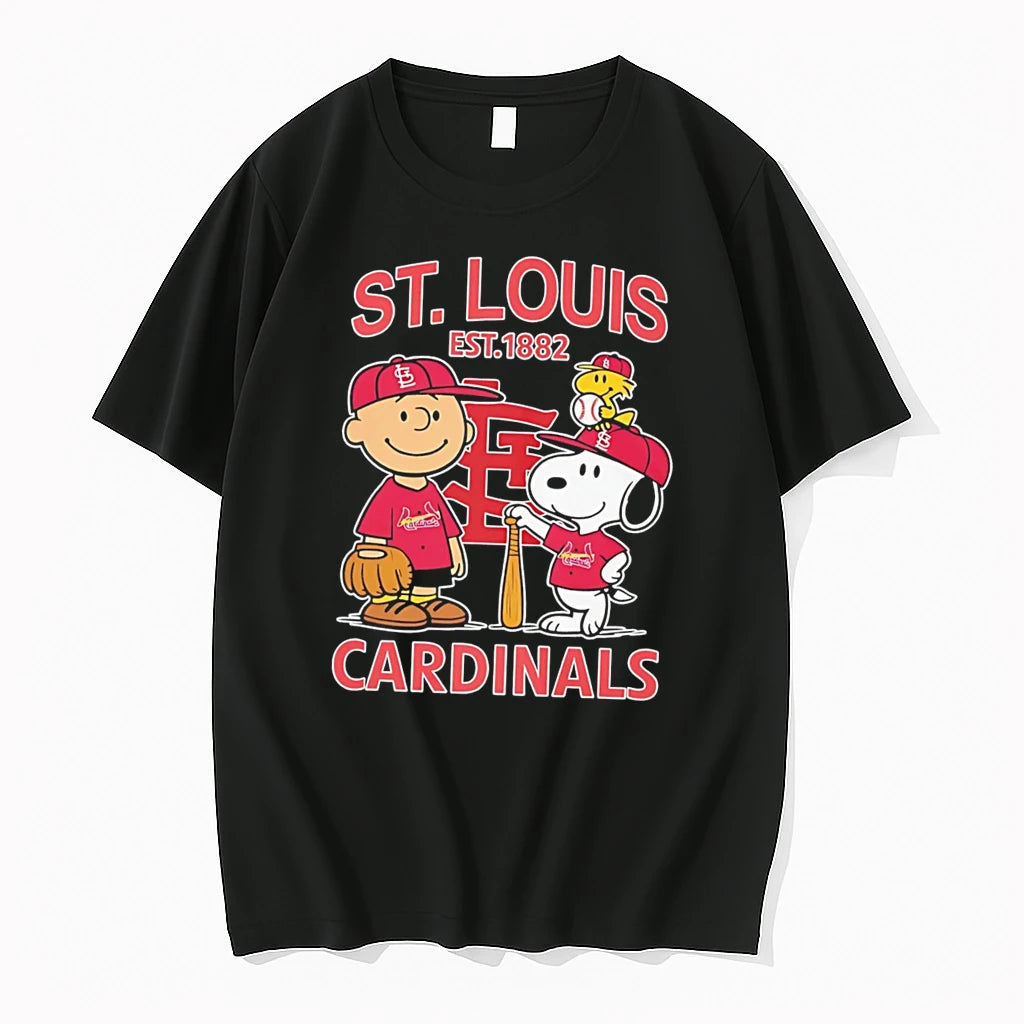 Officials Peanuts X St Louis Cardinals Baseball Est 1882 Tee Premium T Shirt