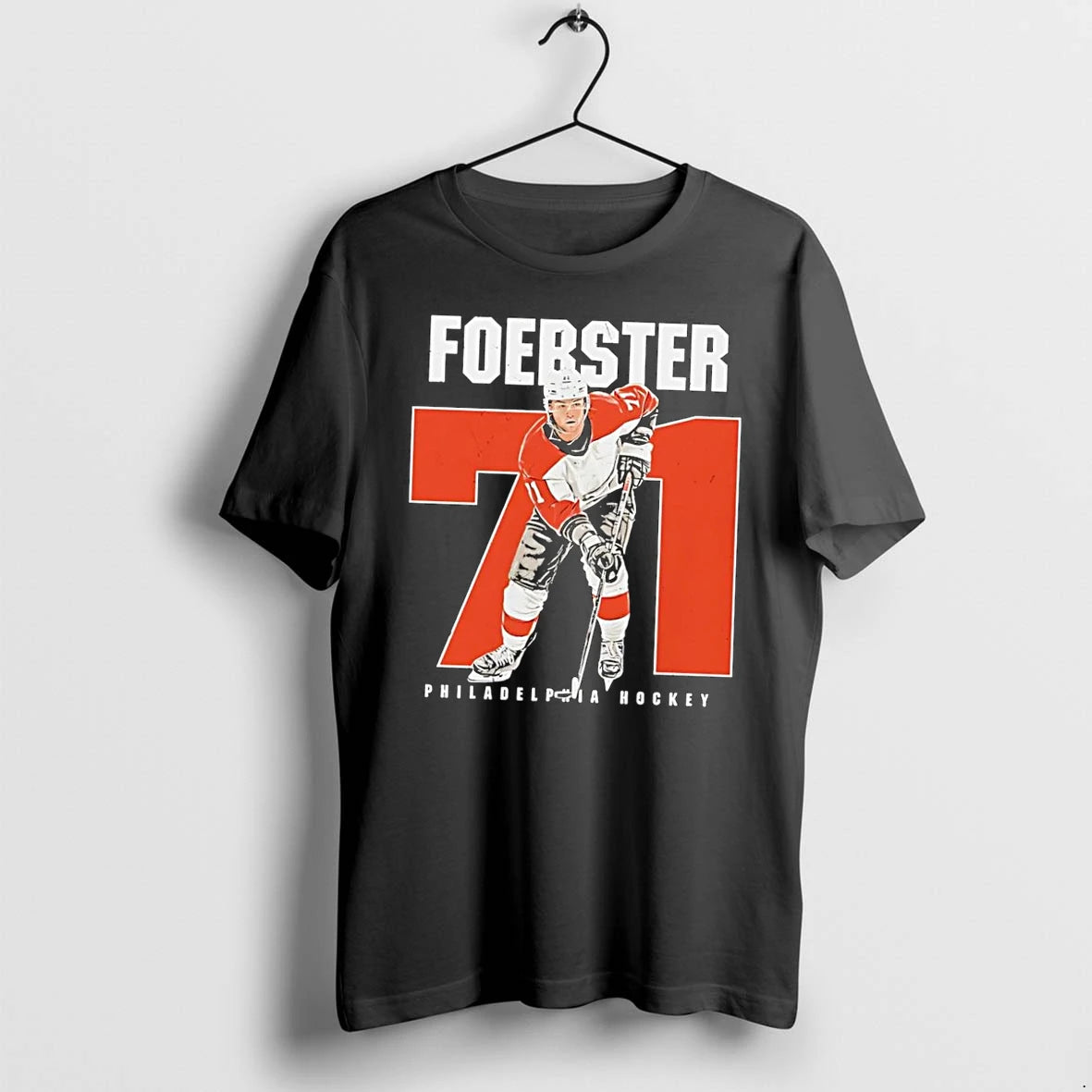 Officials Philadelphia Hockey Foerster 71 Player Action Philadelphia Hockey Black Premium T Shirt