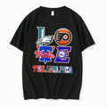 Officials Philadelphia Love Eagles Flyers Phillies 76ers Black Premium T Shirt