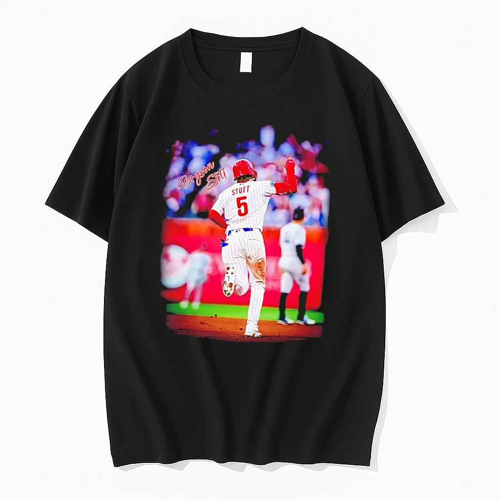 Officials Philadelphia Phillies Bryson Stott Signature Graphic 26 Tee Premium T Shirt