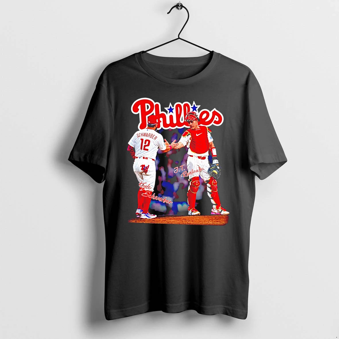 Officials Philadelphia Phillies Kyle Schwarber And J T Realmuto Signature 26 Tee