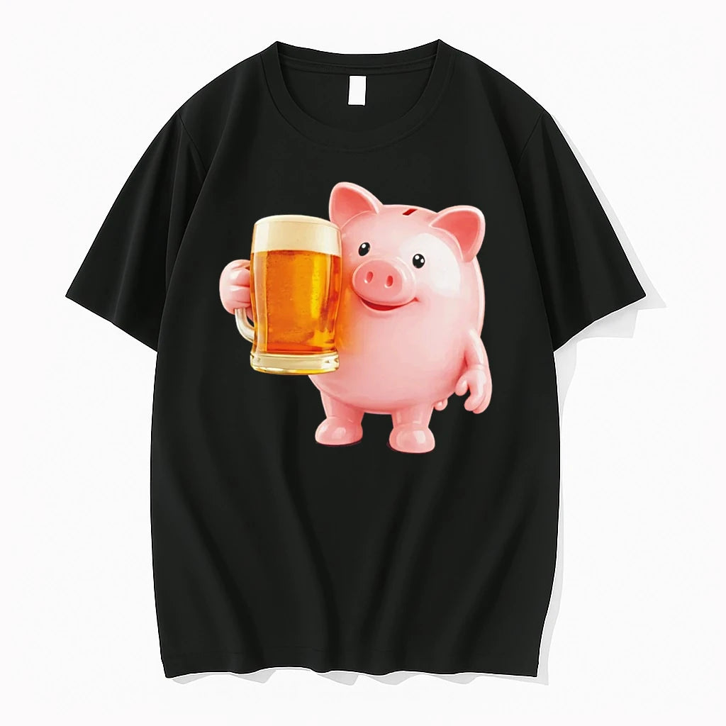 Officials Piggy Bank With Beer Funny Tee Premium T Shirt