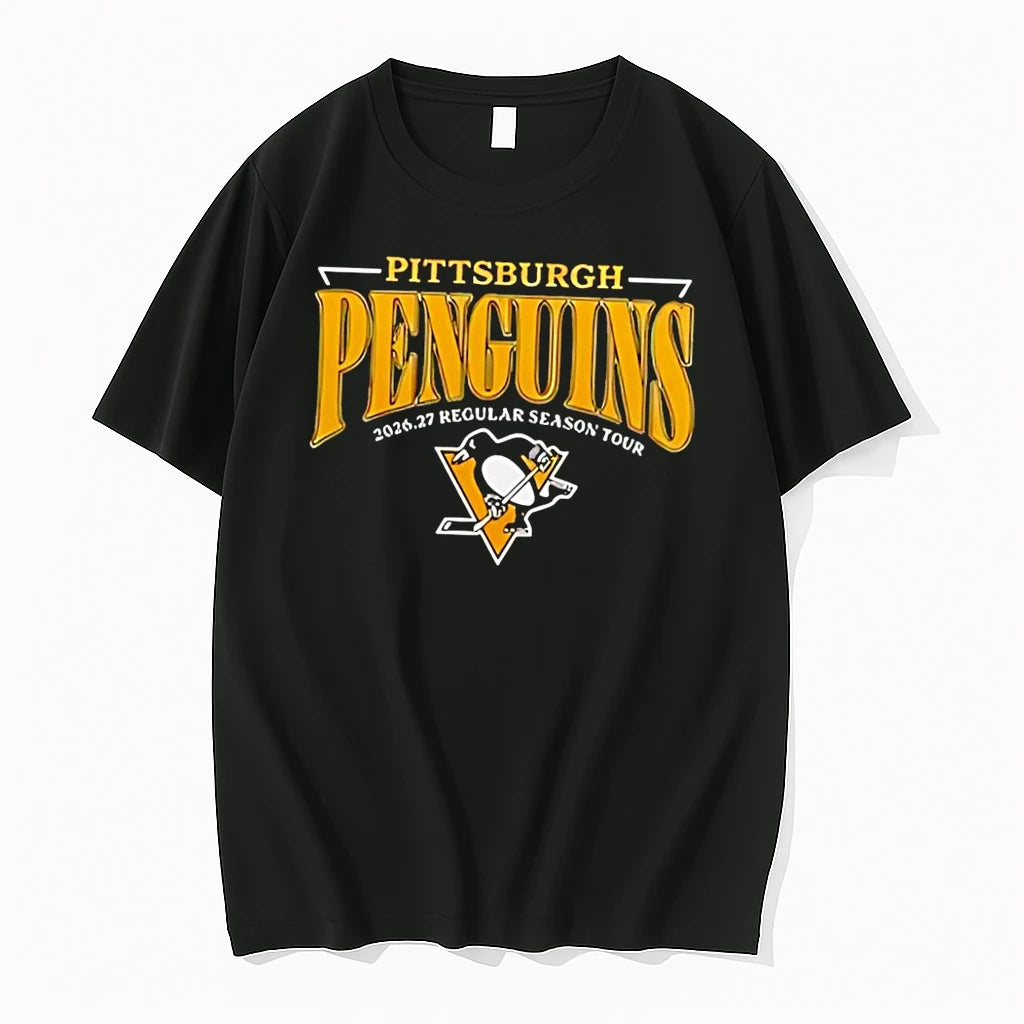 Officials Pittsburgh Penguins 2026 27 Regular Season Tour Black Premium T Shirt