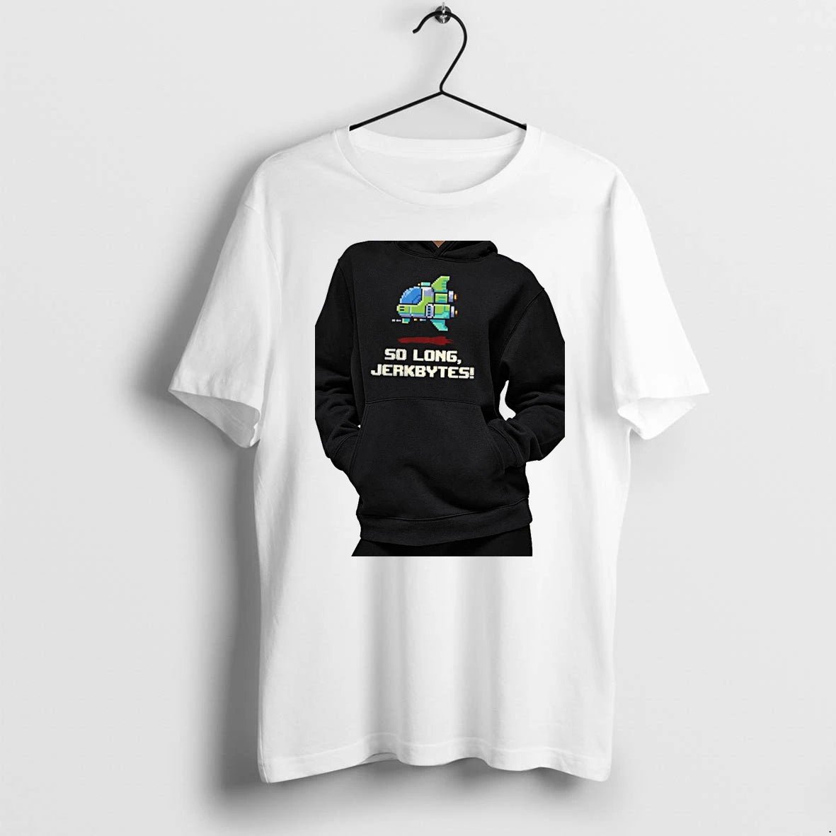 Officials Pixel Art Spaceship So Long Jerkbytes Premium T Shirt