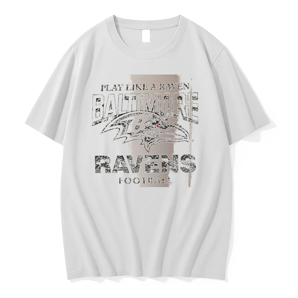 Officials Play Like A Raven Baltimore Ravens Football Baltimore Ravens White Premium T Shirt