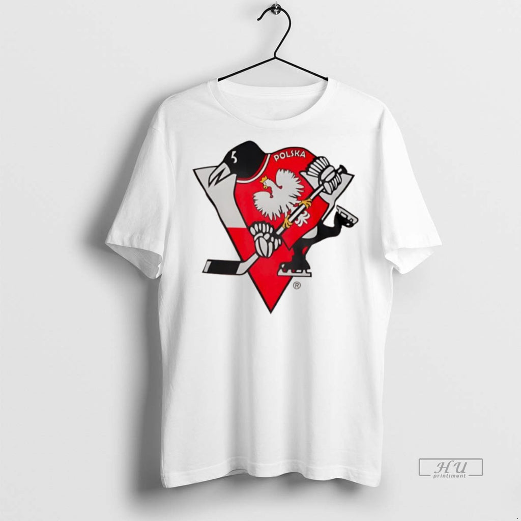 Officials Polska Pittsburgh Penguins Logo Graphic Tee Shirt Sweater