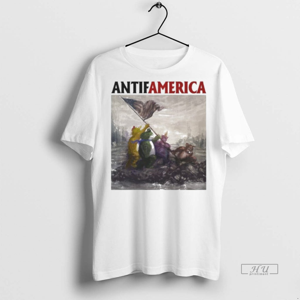 Officials Portland Frog Antifamerica Tee Shirt Sweater