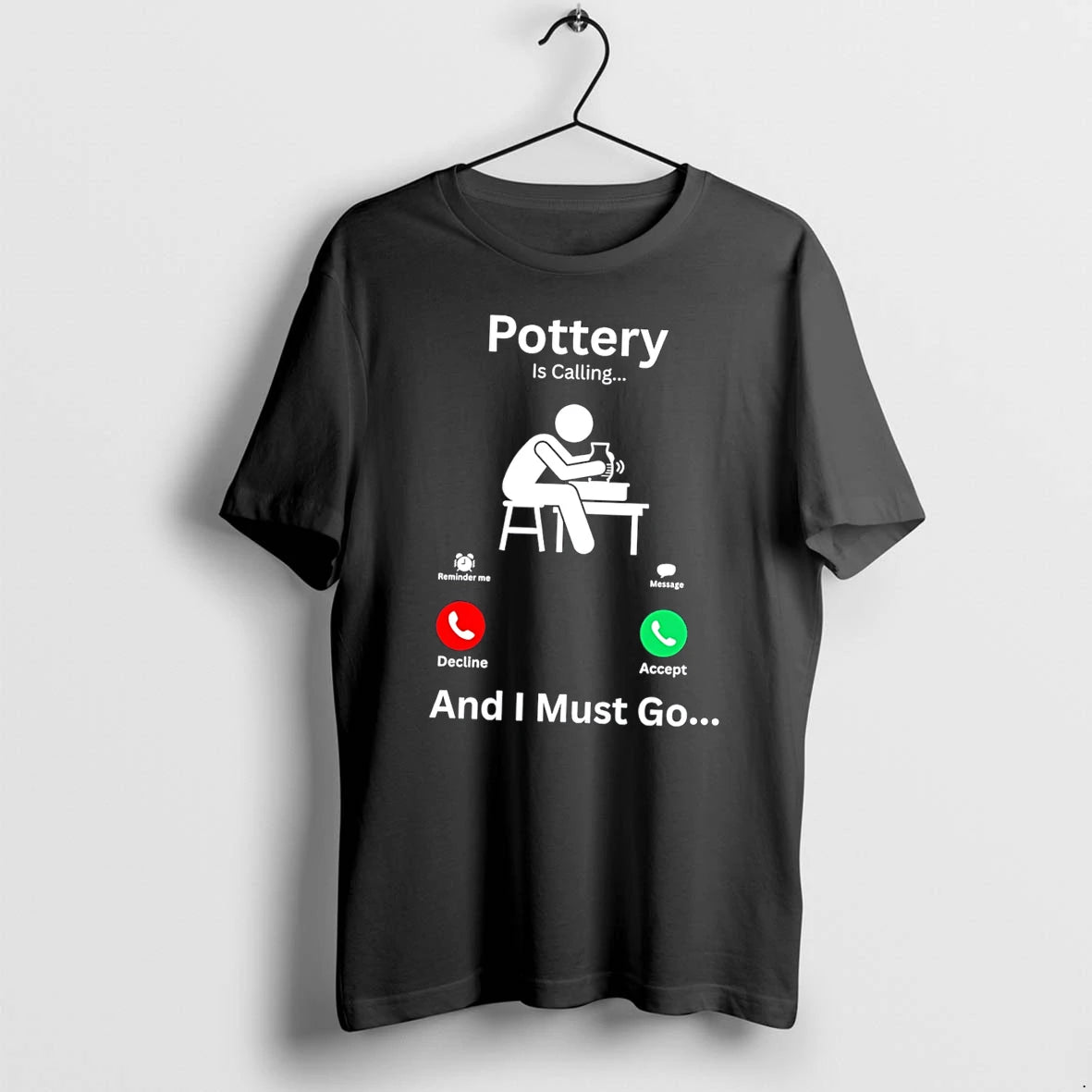 Officials Pottery Is Calling And I Must Go Stick Man Tee Premium T Shirt