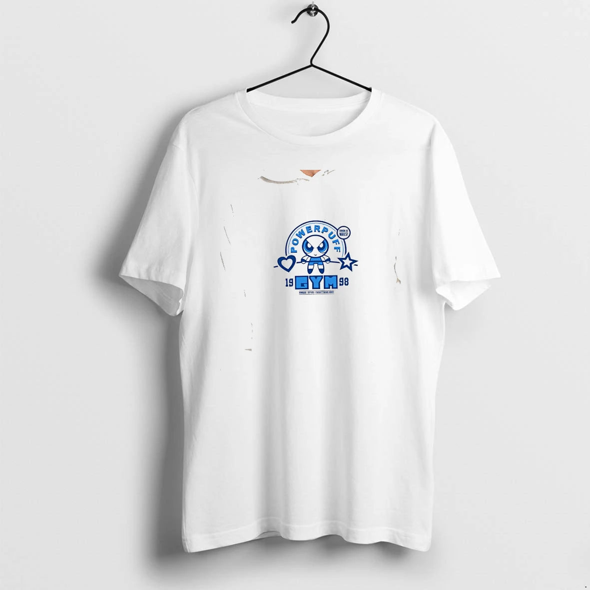 Officials Powerpuff Gym Sugar Spice Everything Nice 1998 Cartoon Premium T Shirt