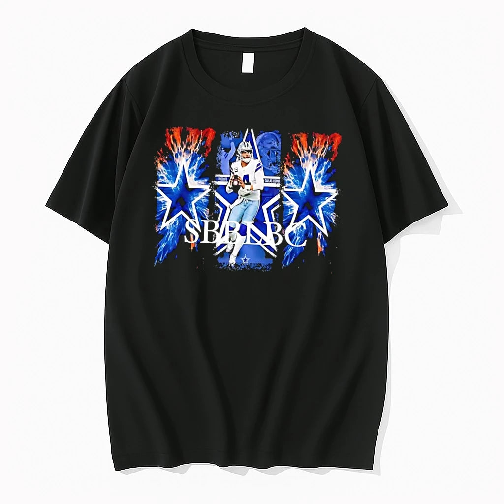 Officials Prescott Passing Dallas Cowboys Sbb Lbc Black Premium T Shirt