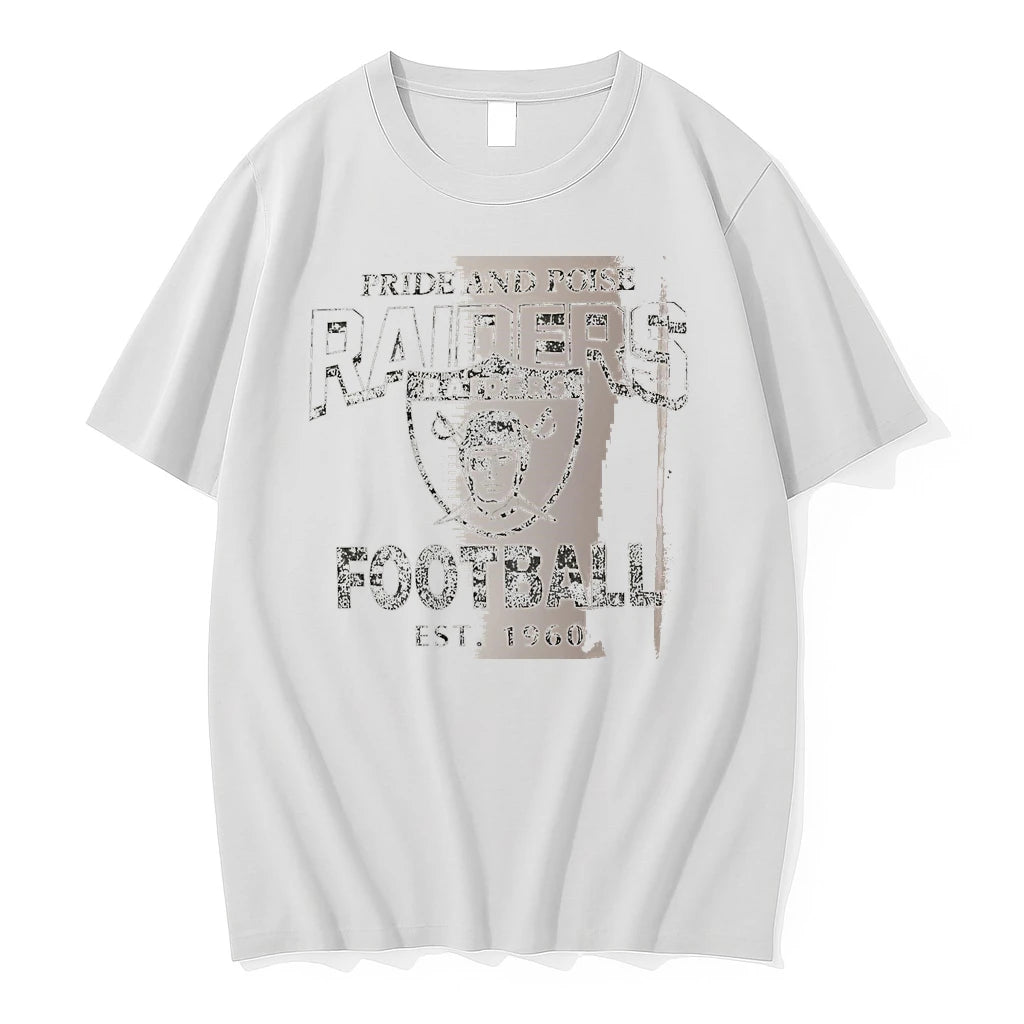 Officials Pride And Poise Raiders Raiders Football Est 1960 White Premium T Shirt