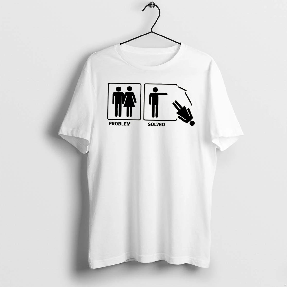 Officials Problem Solved Stick Figure Relationship Humor Tee Premium T Shirt