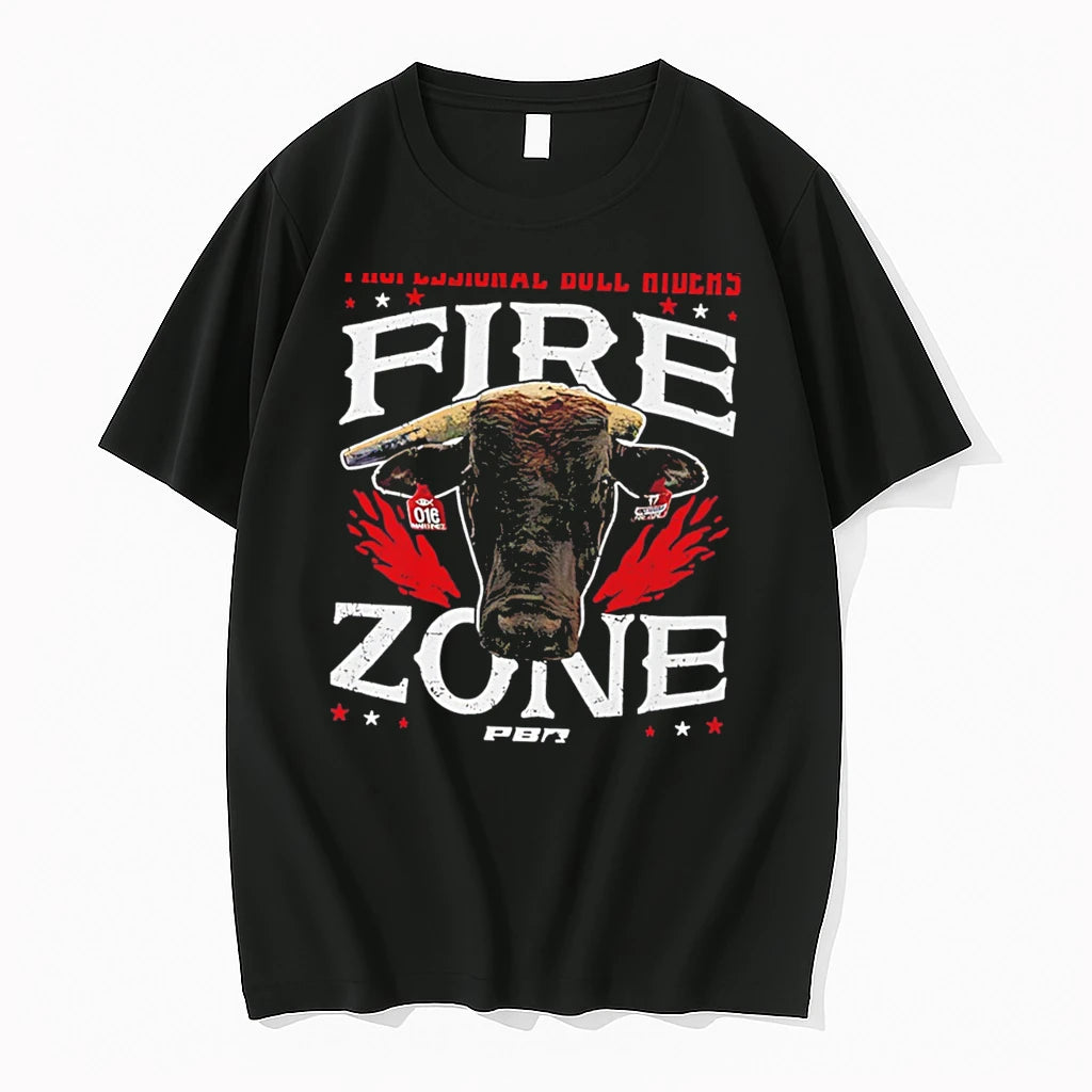 Officials Professional Bull Riders Fire Zone Pbr Rodeo Tee Premium T Shirt