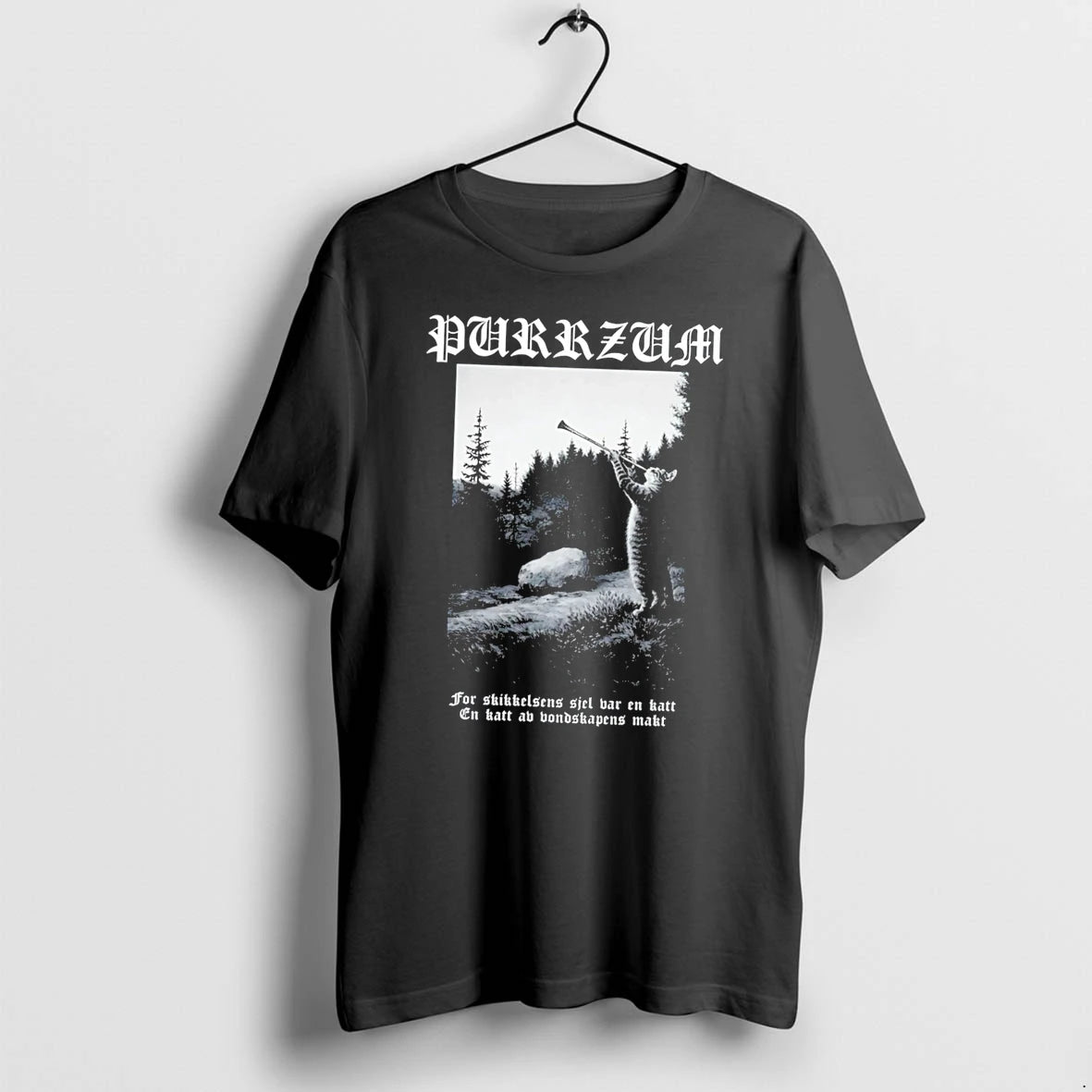 Officials Purrzum Cat Black Metal Parody Burzum Tee Premium T Shirt