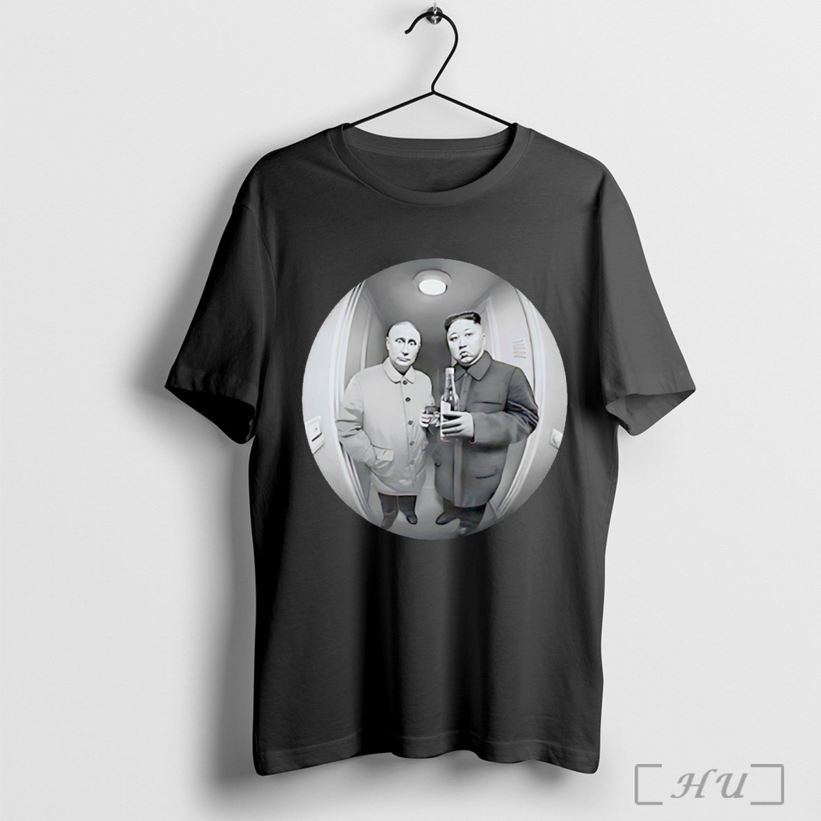 Officials Putin Kim Jong Un Knock At The Door Spy Hole Picture Shirt Sweater