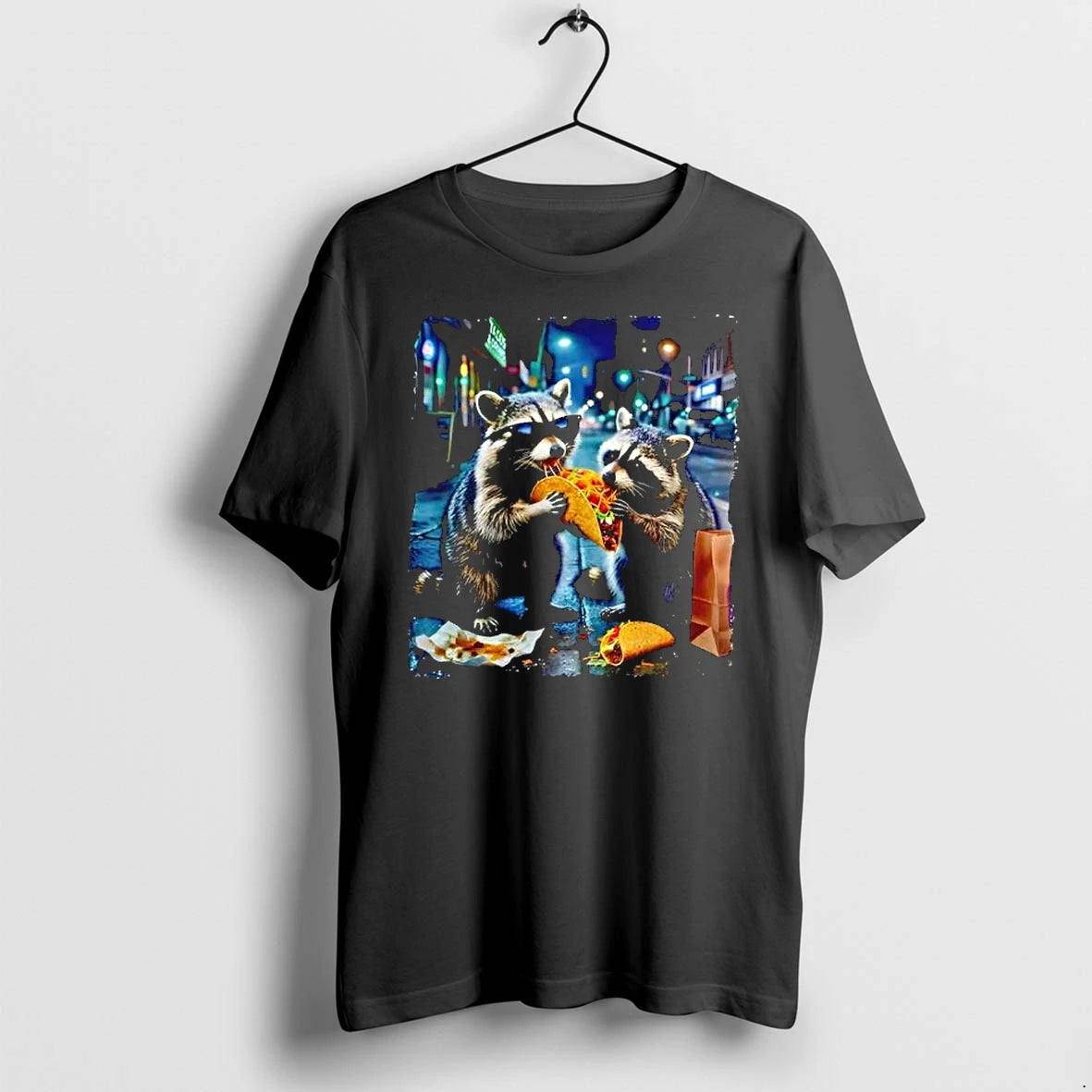 Officials Raccoons Eating Tacos On City Street Raccoon Premium T Shirt