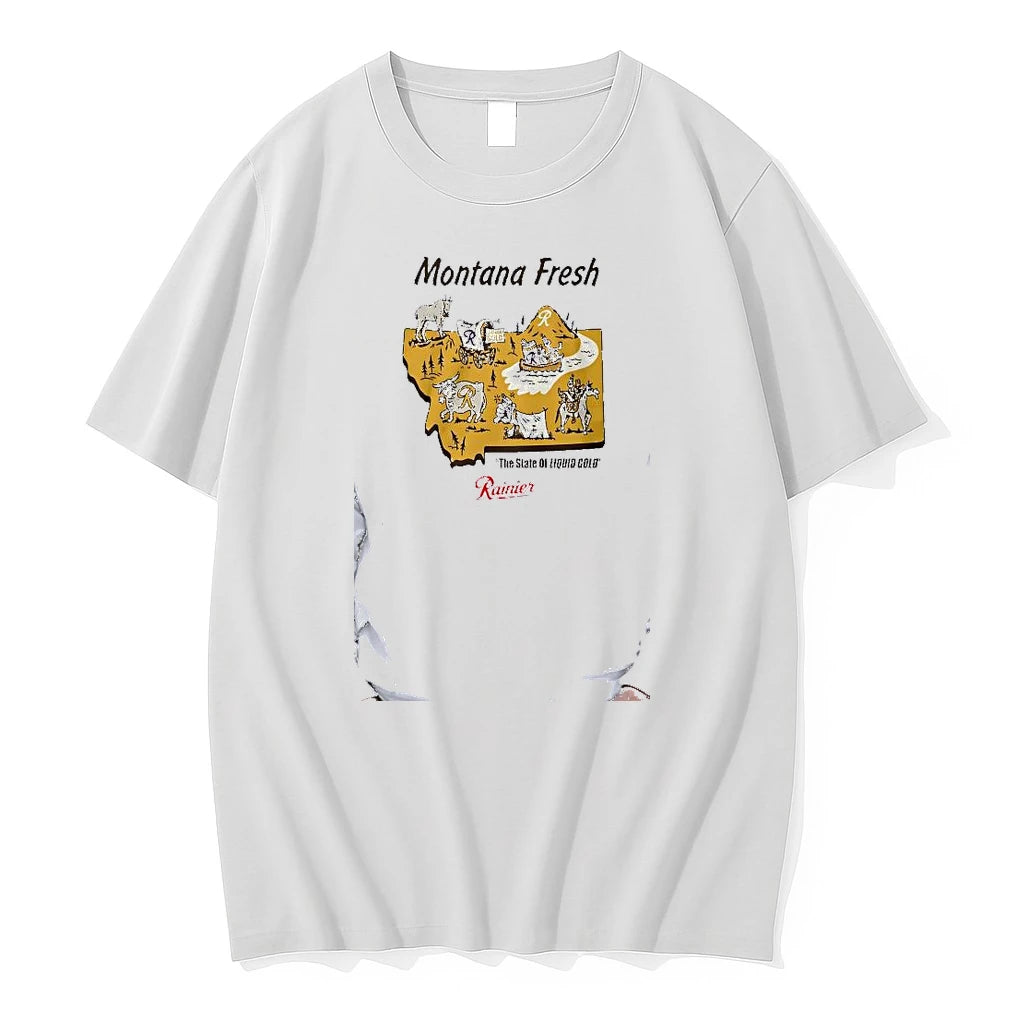 Officials Rainier Montana Fresh The State Of Liquid Gold Premium T Shirt