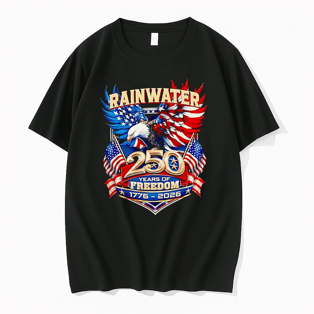 Officials Rainwater 250 Years Of Freedom 1776 2026 American Eagle Premium T Shirt