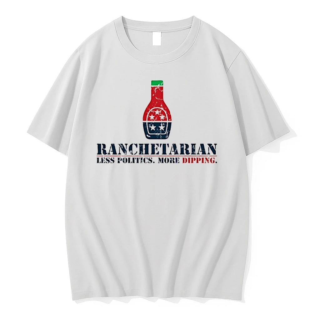 Officials Ranchetarian Less Politics More Dipping Bottle Star Flag Premium T Shirt