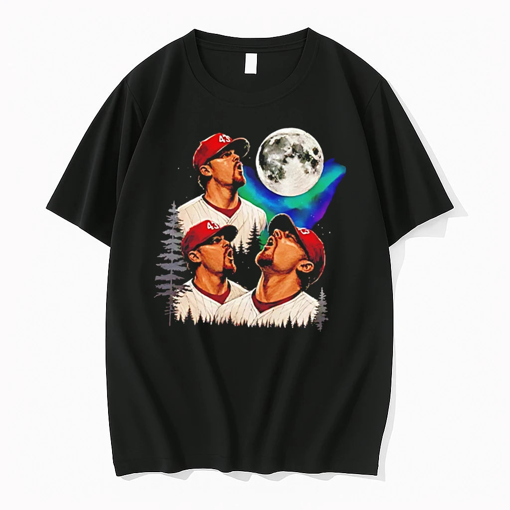 Officials Randy Wolf Philadelphia Phillies Wolf Howling Meme Tee Premium T Shirt