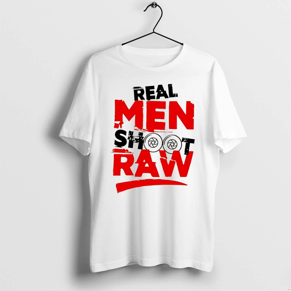 Officials Real Men Shoot Raw Photography Camera Shutter Aperture Tee Premium T Shirt