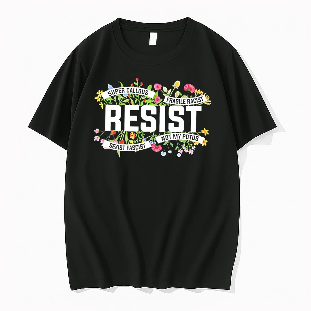 Officials Resist Floral Graphic Tee Premium T Shirt