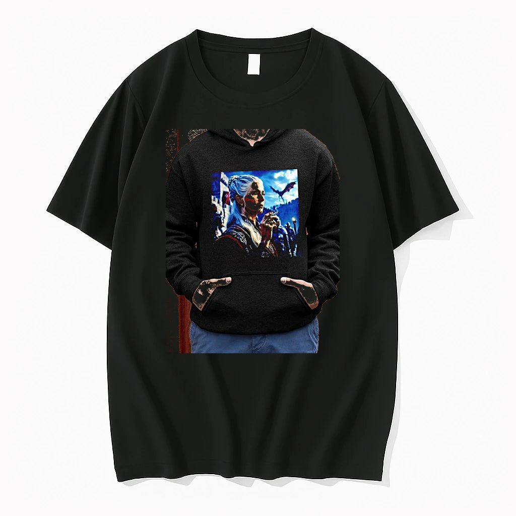 Officials Rhaenyra Targaryen House Of The Dragon Smoking Targaryen Queen Fantasy Premium T Shirt
