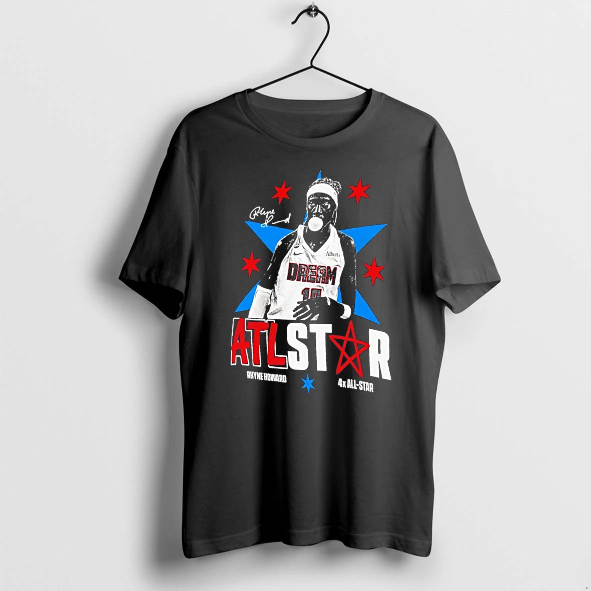 Officials Rhyne Howard Atlanta Dream 4x All Star Atlstar Signature Tee Premium T Shirt