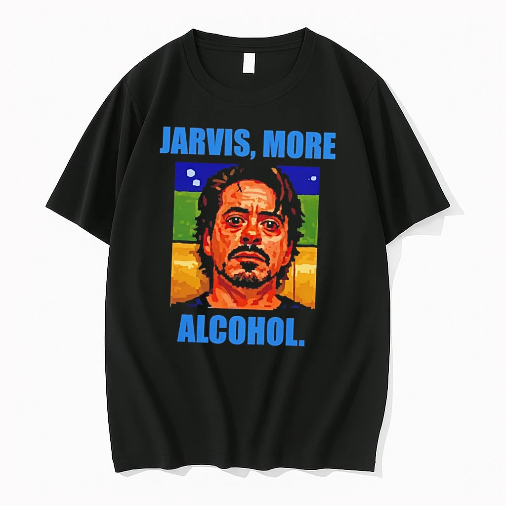 Officials Robert Downey Jr Jarvis More Alcohol Tony Stark Tee Premium T Shirt