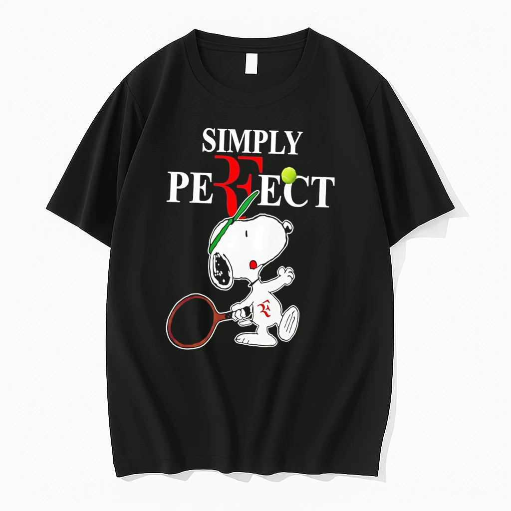 Officials Roger Federer Snoopy Simply Perfect Tee Premium T Shirt