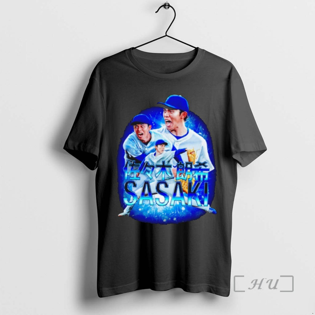 Officials Roki Sasaki Mlb Los Angeles Dodgers Signature T Shirt Sweater