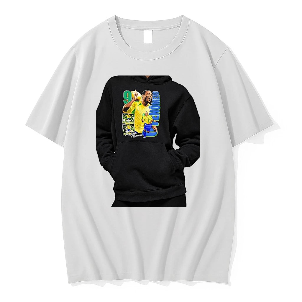 Officials Ronaldo Nazario Brazil National Fenomeno Ronaldo Nazario Premium T Shirt