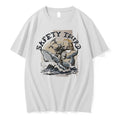Officials Safety Third Viking Riding A Whale White Premium T Shirt