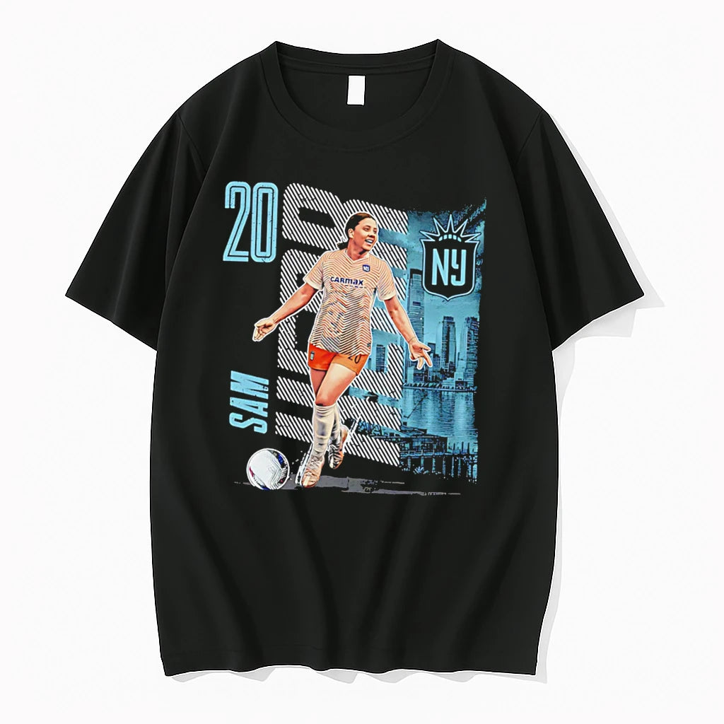 Officials Sam Kerr Gotham Fc Skyline Nwsl Soccer Graphic Tee Premium T Shirt