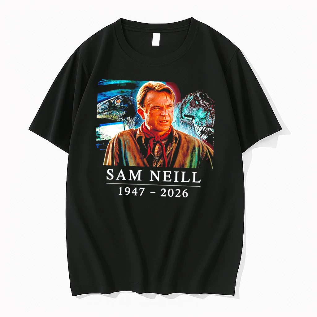 Officials Sam Neill 1947%ce%b3co2026 Memorial Tribute Jurassic Park Tee Premium T Shirt