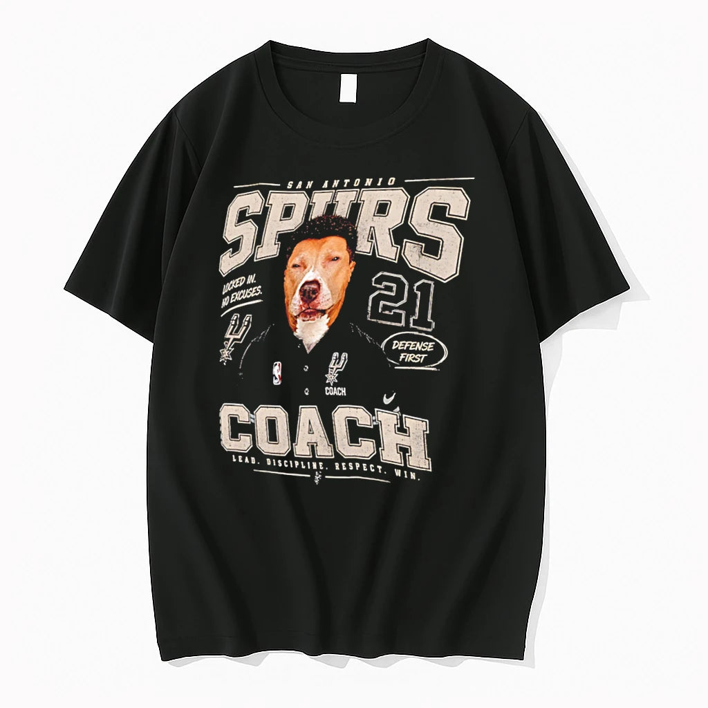Officials San Antonio Spurs Coach The Mitch Johnson Dog Meme Tee Premium T Shirt