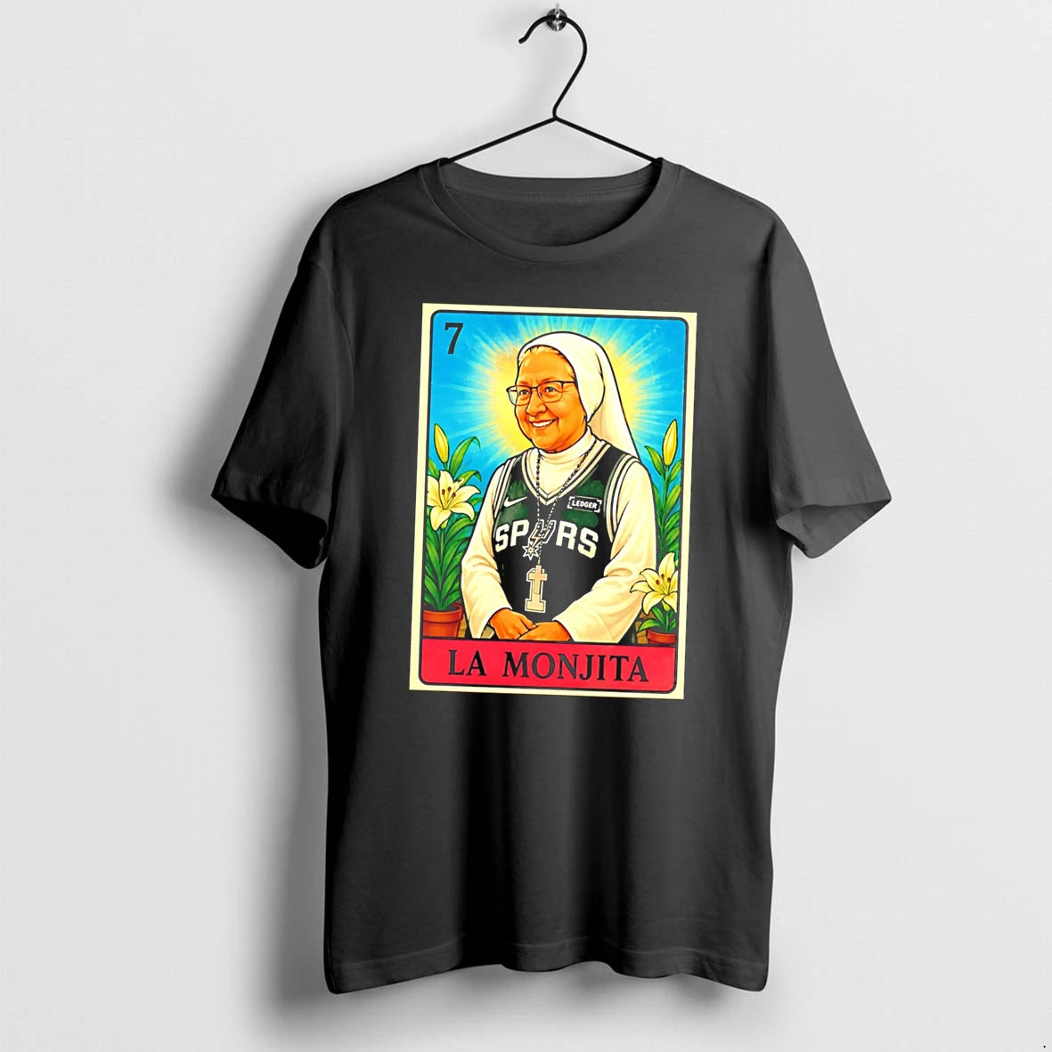 Officials San Antonio Spurs Monk La Monjita Cards Tee Premium T Shirt
