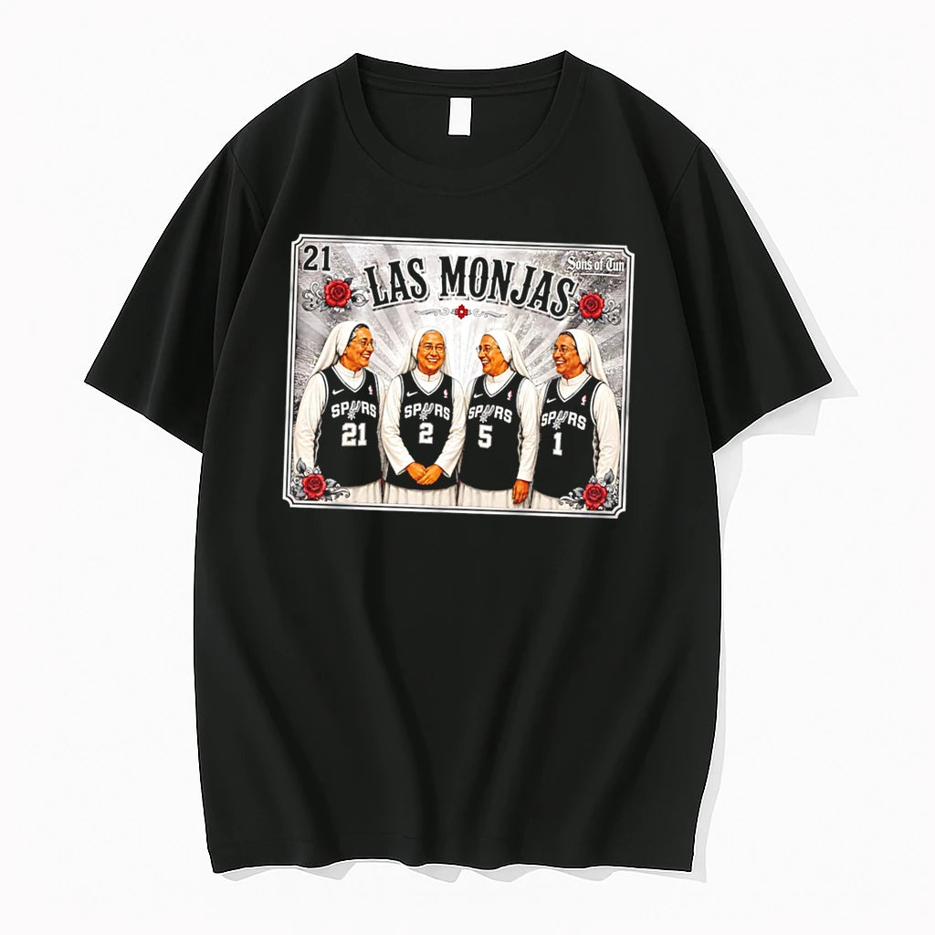 Officials San Antonio Spurs Monk Las Monjas Go Spurs Go Graphic Tee