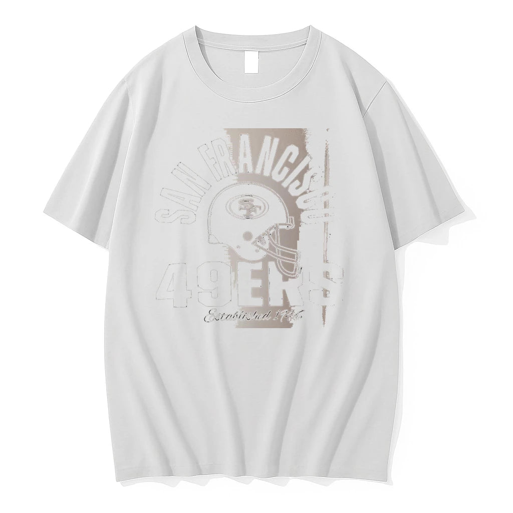 Officials San Francisco 49ers Established 1946 Nfl Football Helmet White Premium T Shirt