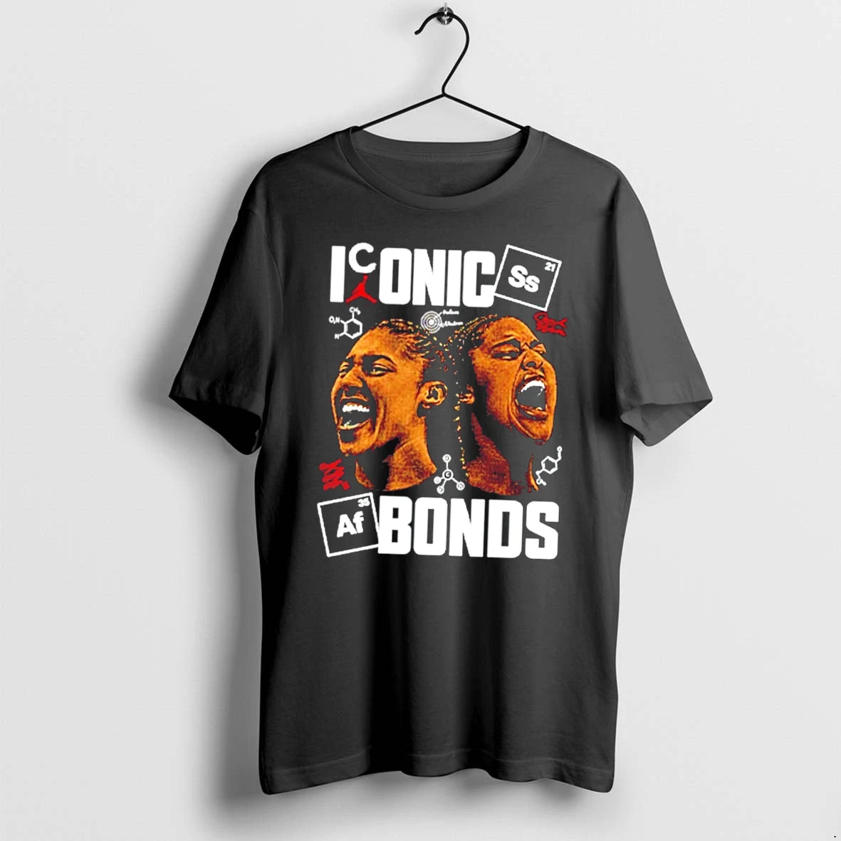 Officials Sarah Strong And Azzi Fudd Uconn Huskies Basketball Iconic Bonds Tee