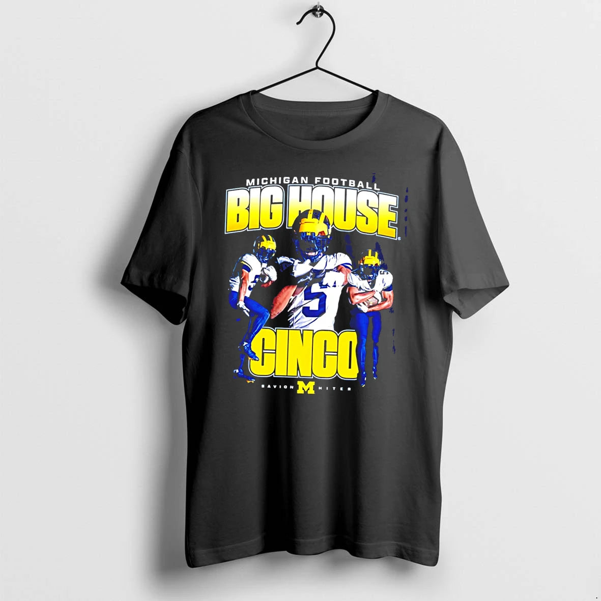 Officials Savion Hiter Michigan Wolverines Big House Cinco Tee Premium T Shirt