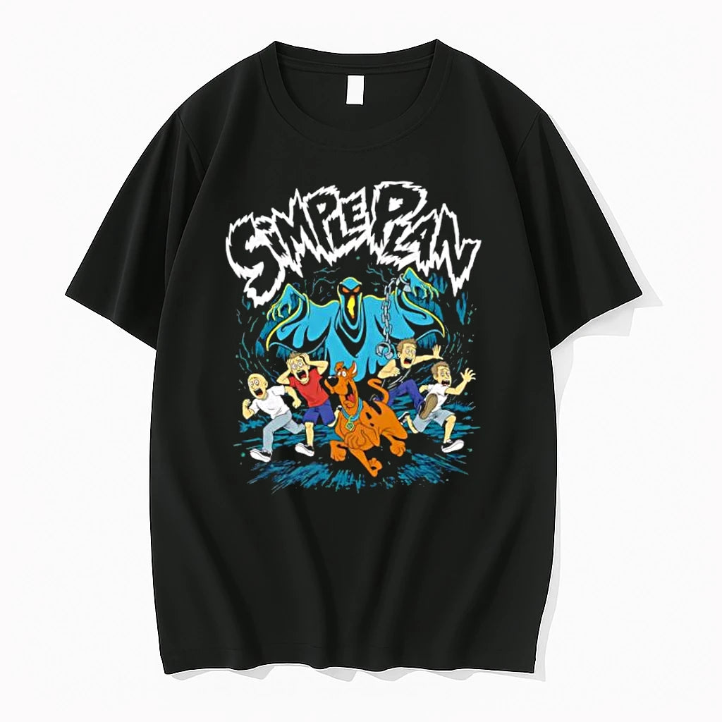 Officials Scooby Doo Simple Plan Cartoon Horror Premium T Shirt