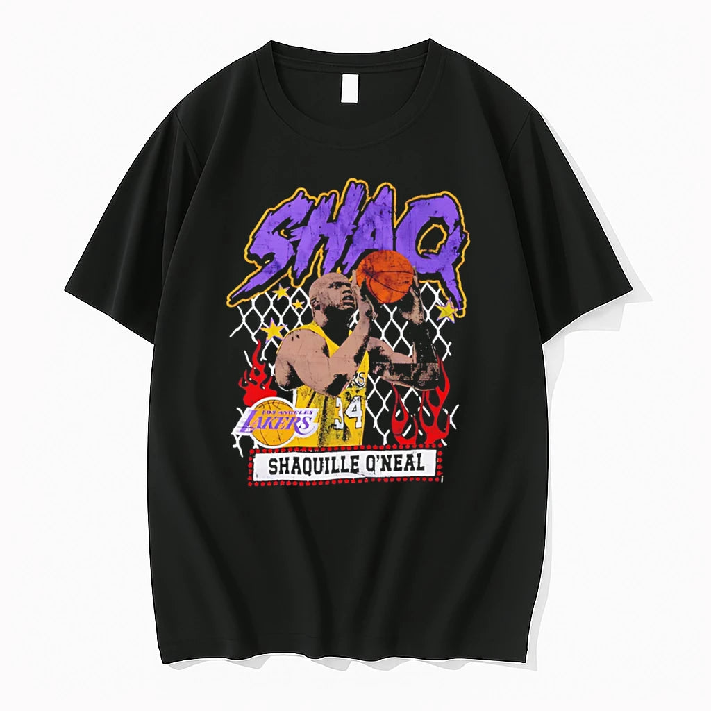 Officials Shaquille Oneal Los Angeles Lakers No 34 Vintage Bootleg Tee Premium T Shirt