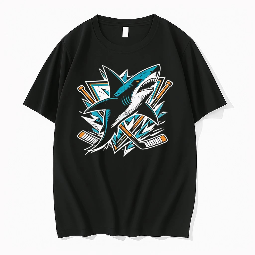 Officials Shark Hockey Attack San Jose Sharks Black Premium T Shirt