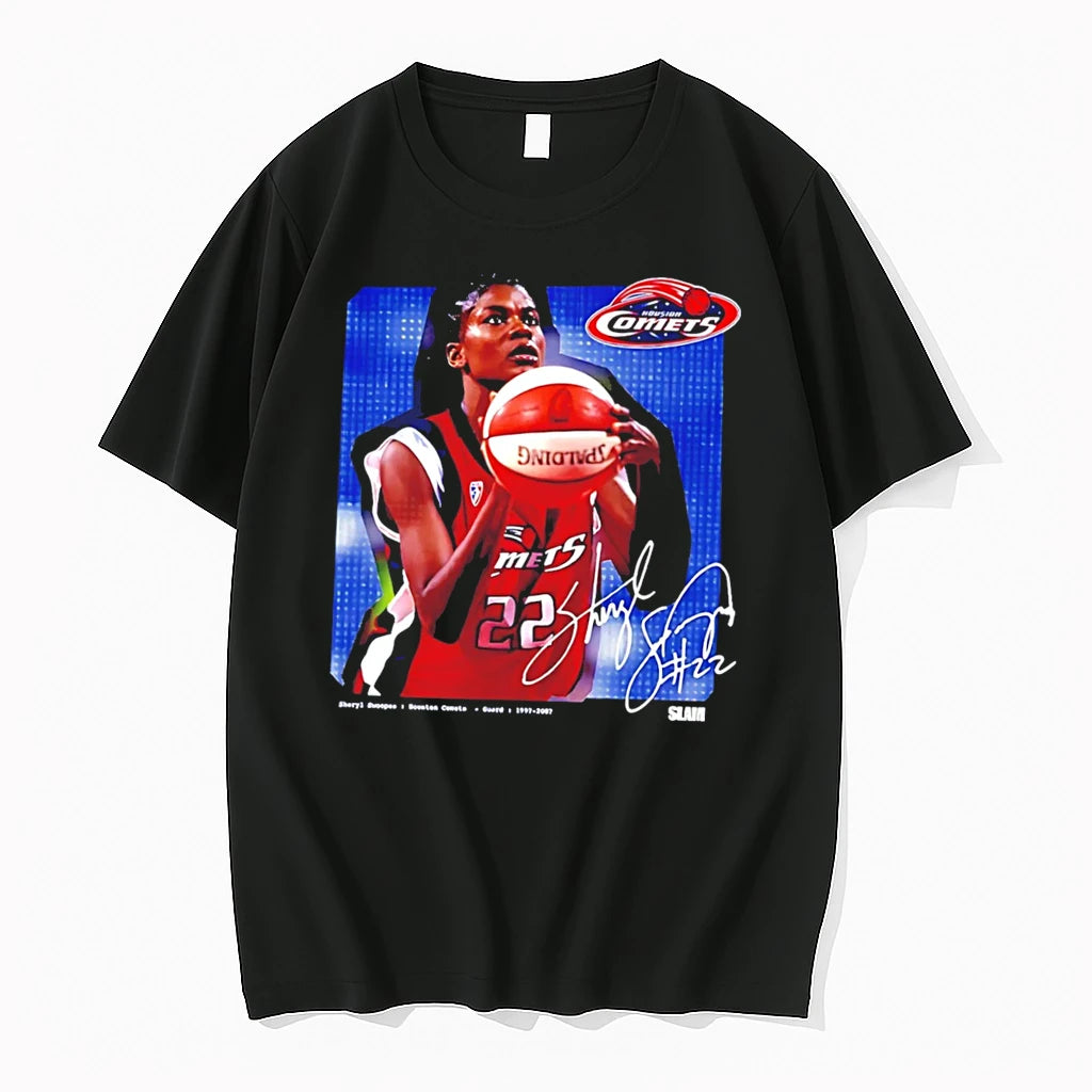 Officials Sheryl Swoopes Houston Comets Wslam Signature Tee Premium T Shirt