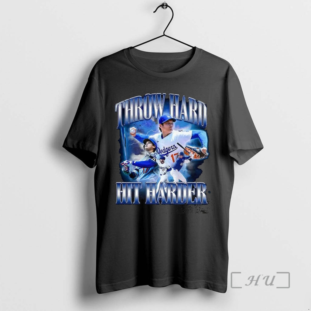 Officials Shohei Ohtani Los Angeles Dodgers Throw Hard Hit Far T Shirt Sweater