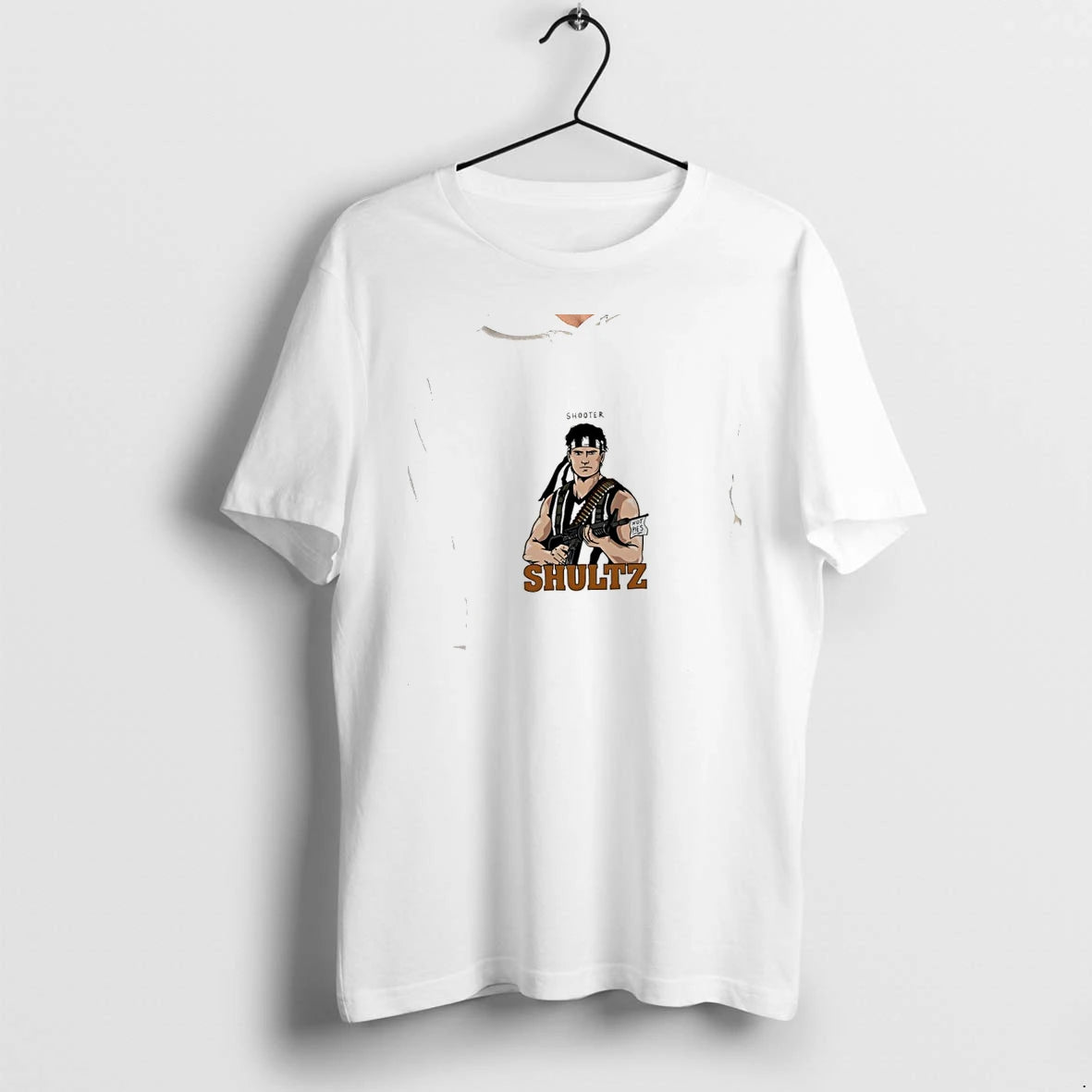 Officials Shooter Shultz Hot Pies Funny Movie Quote Rambo Parody Premium T Shirt