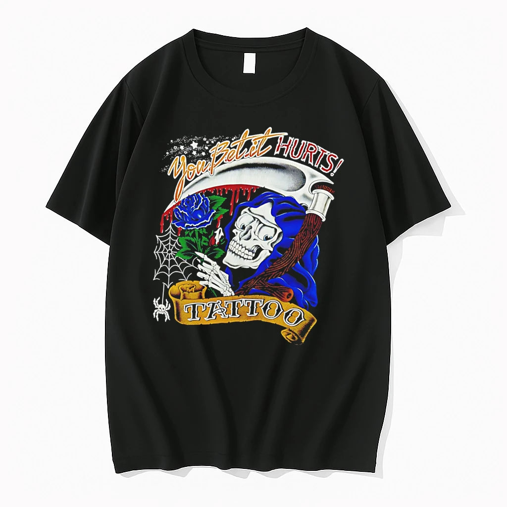 Officials Skeleton Rose You Belit Hurts Tattoo Tee Premium T Shirt